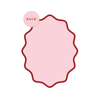 Boxed Set of 10 Floral Maroon Notecards with Wavy Edge
