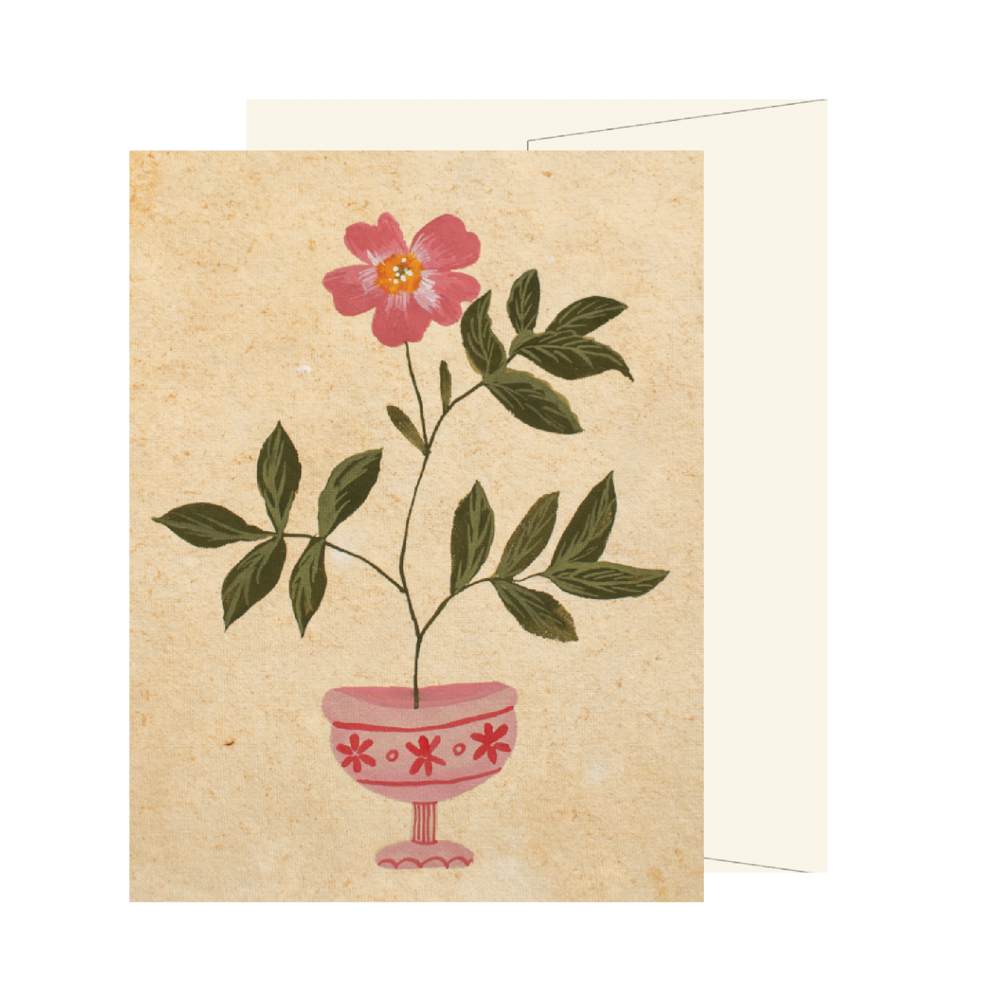 Pink Floral Vase Card