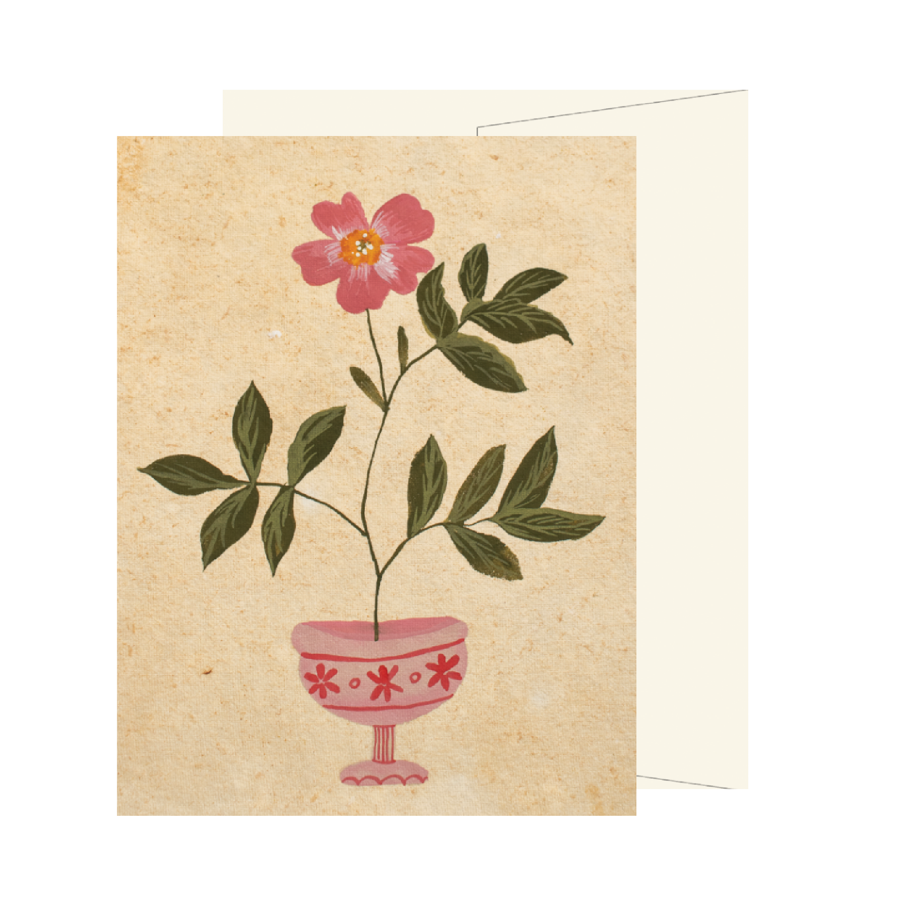 Pink Floral Vase Card