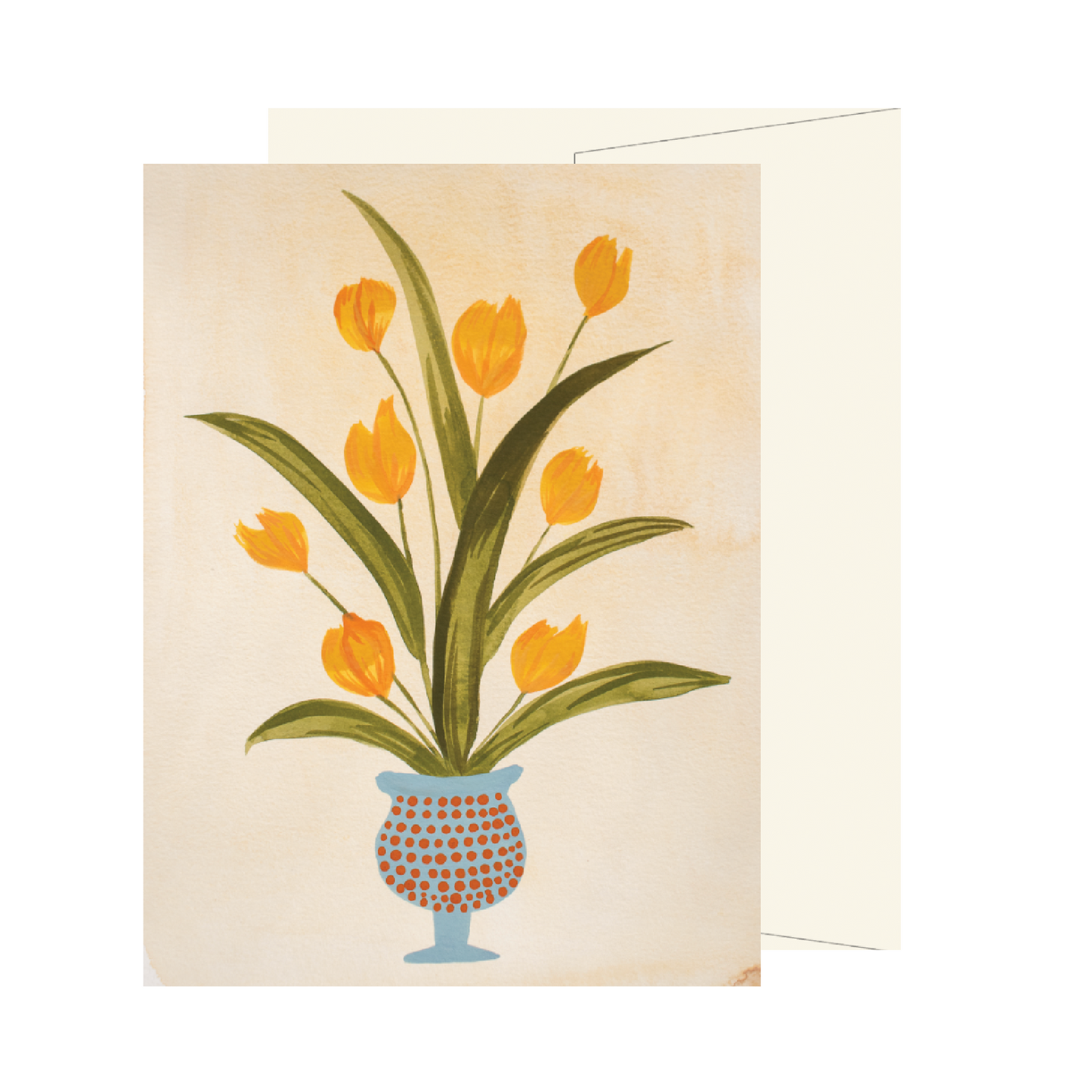 Yellow Tulip Vase Card
