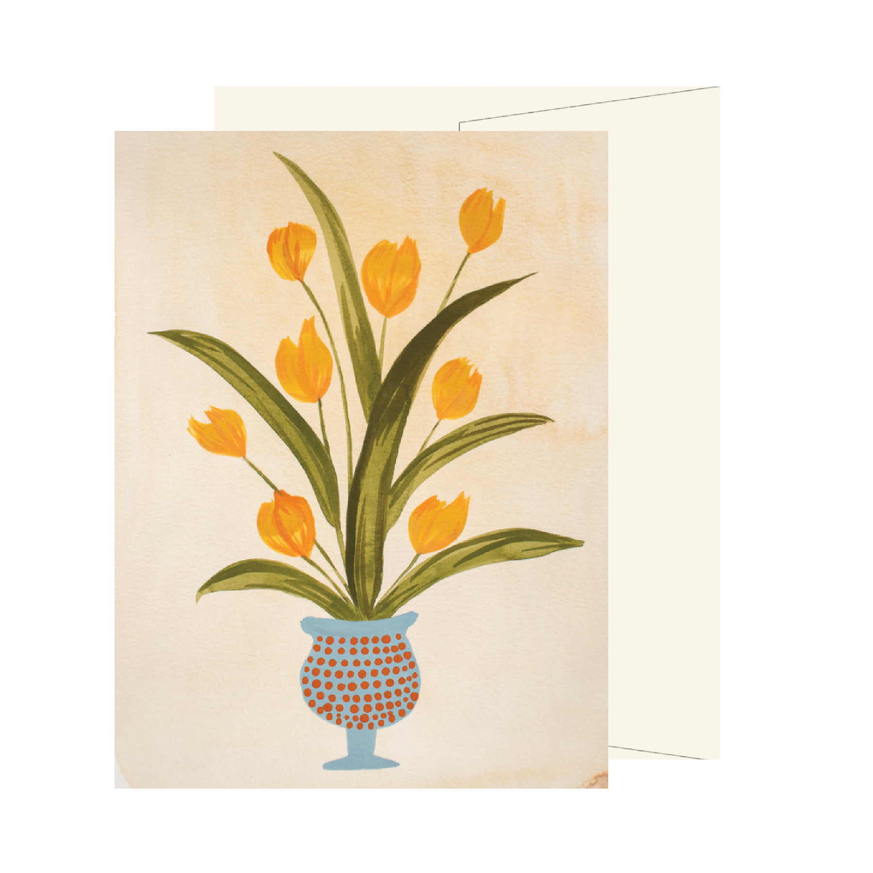 Yellow Tulip Vase Card