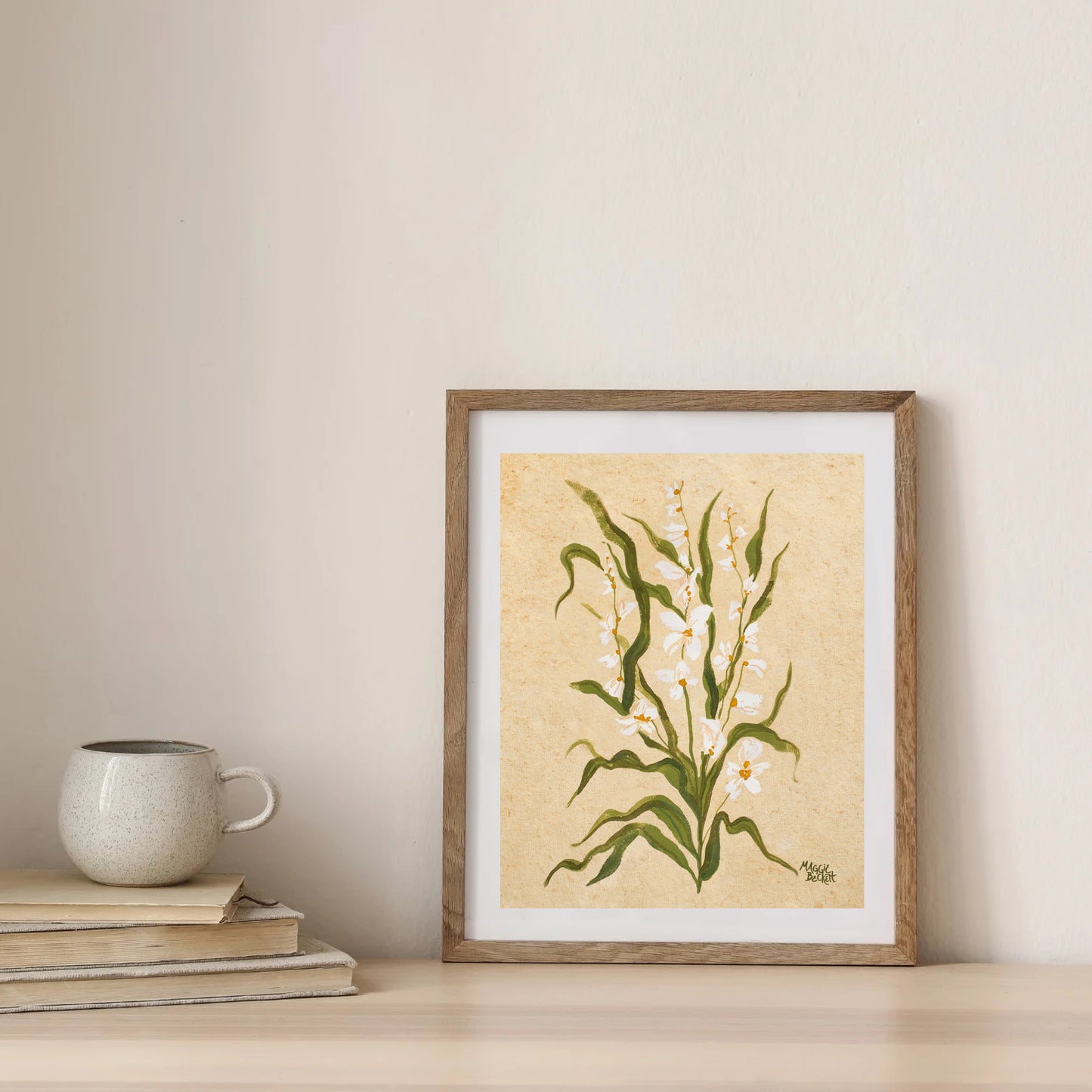 White Wildflower Art Print