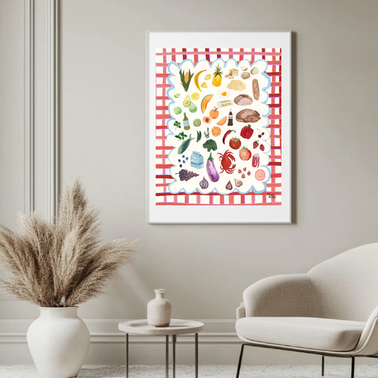 Foodie Illustrations Art Print