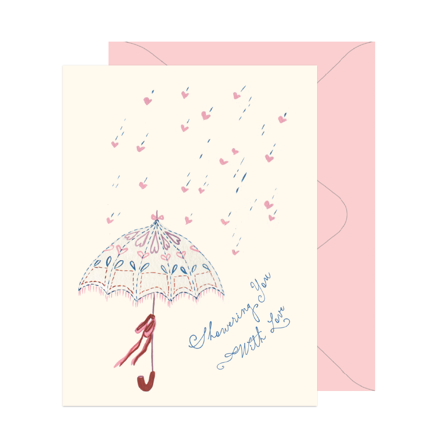 Showered With Love Bridal Shower Card