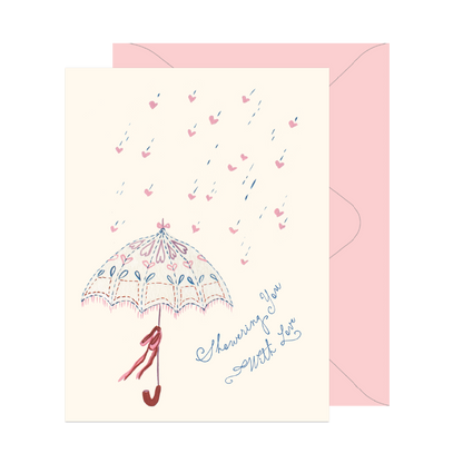 Showered With Love Bridal Shower Card