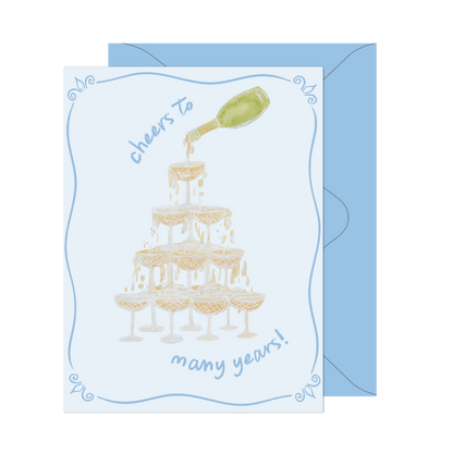 Cheers to Many Years Wedding Card