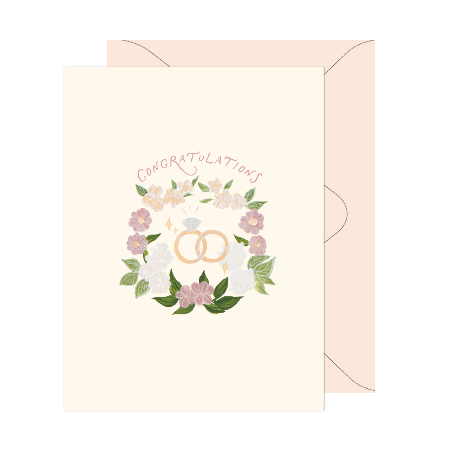 Congratulations Wedding Rings Card