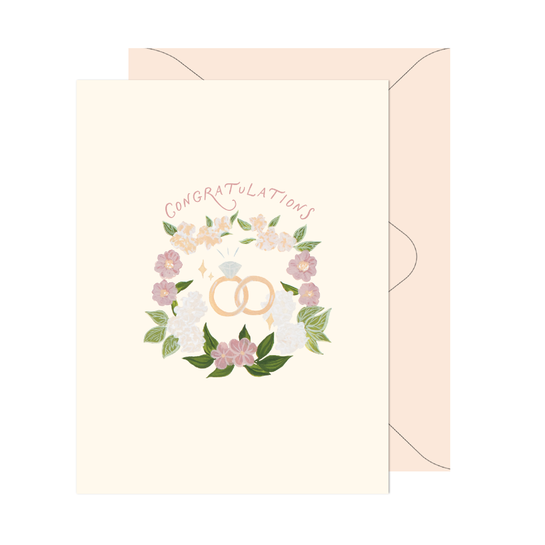 Congratulations Wedding Rings Card
