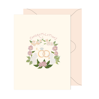 Congratulations Wedding Rings Card