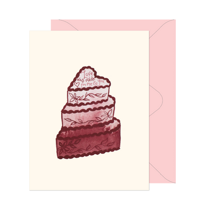 Love Was Made For Me & You Cake Card
