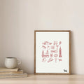 NYC Icon Line Drawings Art Print