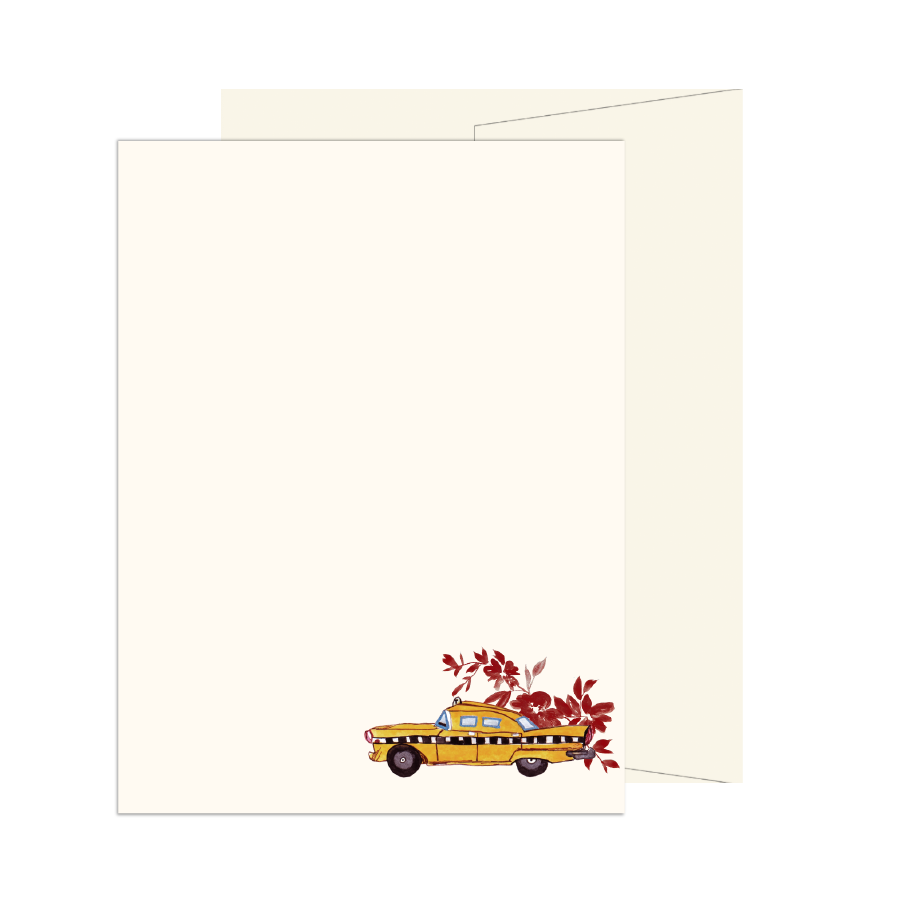 NYC Taxi Floral Card