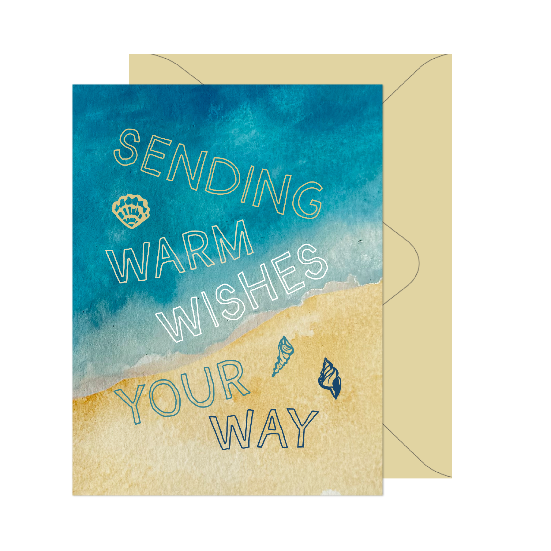 Sending Warm Wishes Beach Card