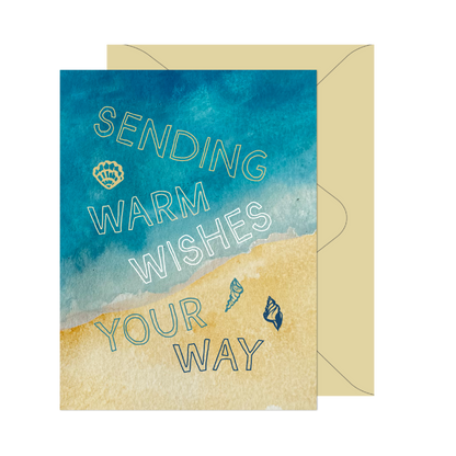 Sending Warm Wishes Beach Card
