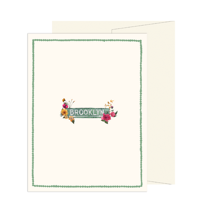 Brooklyn Subway Tile Floral Card