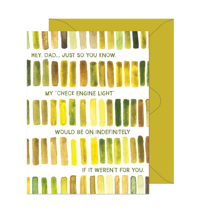 Check Engine Light Father's Day Card