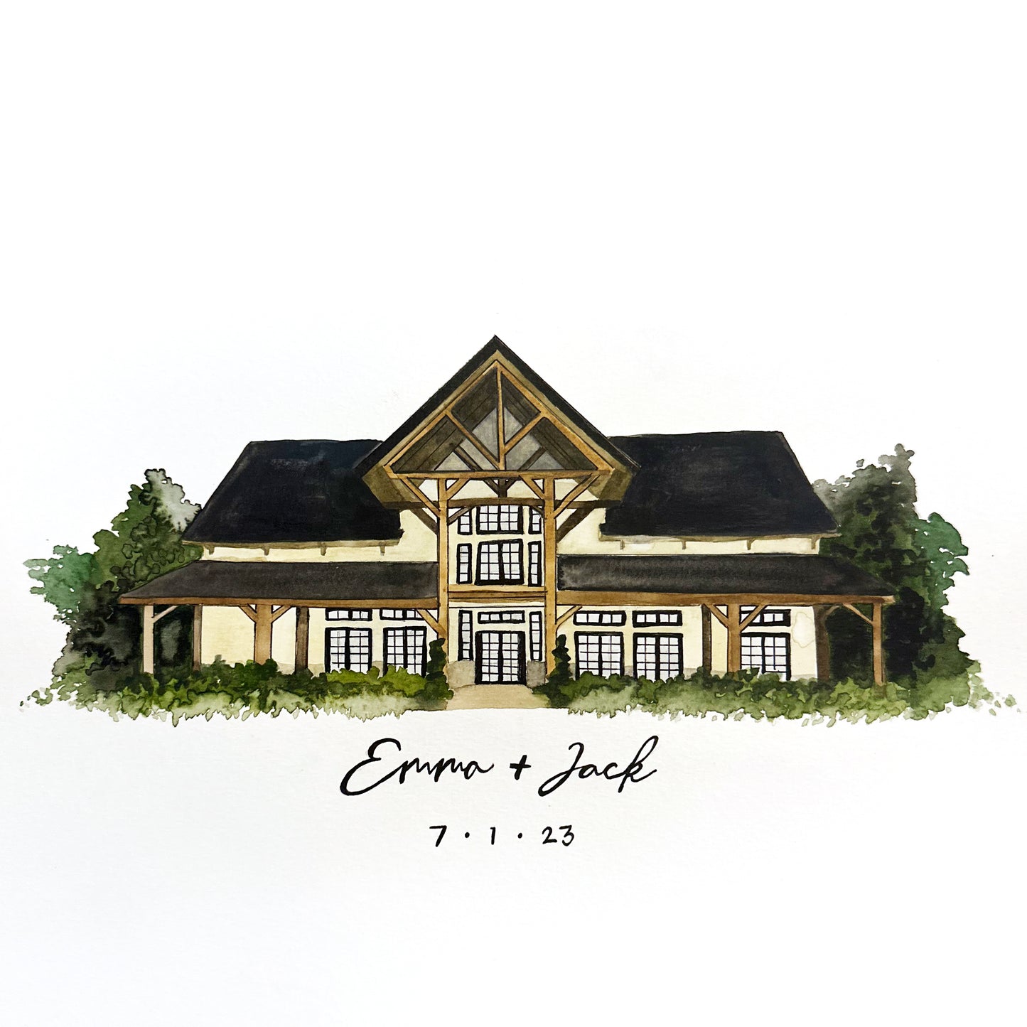 Custom Wedding Venue Portrait