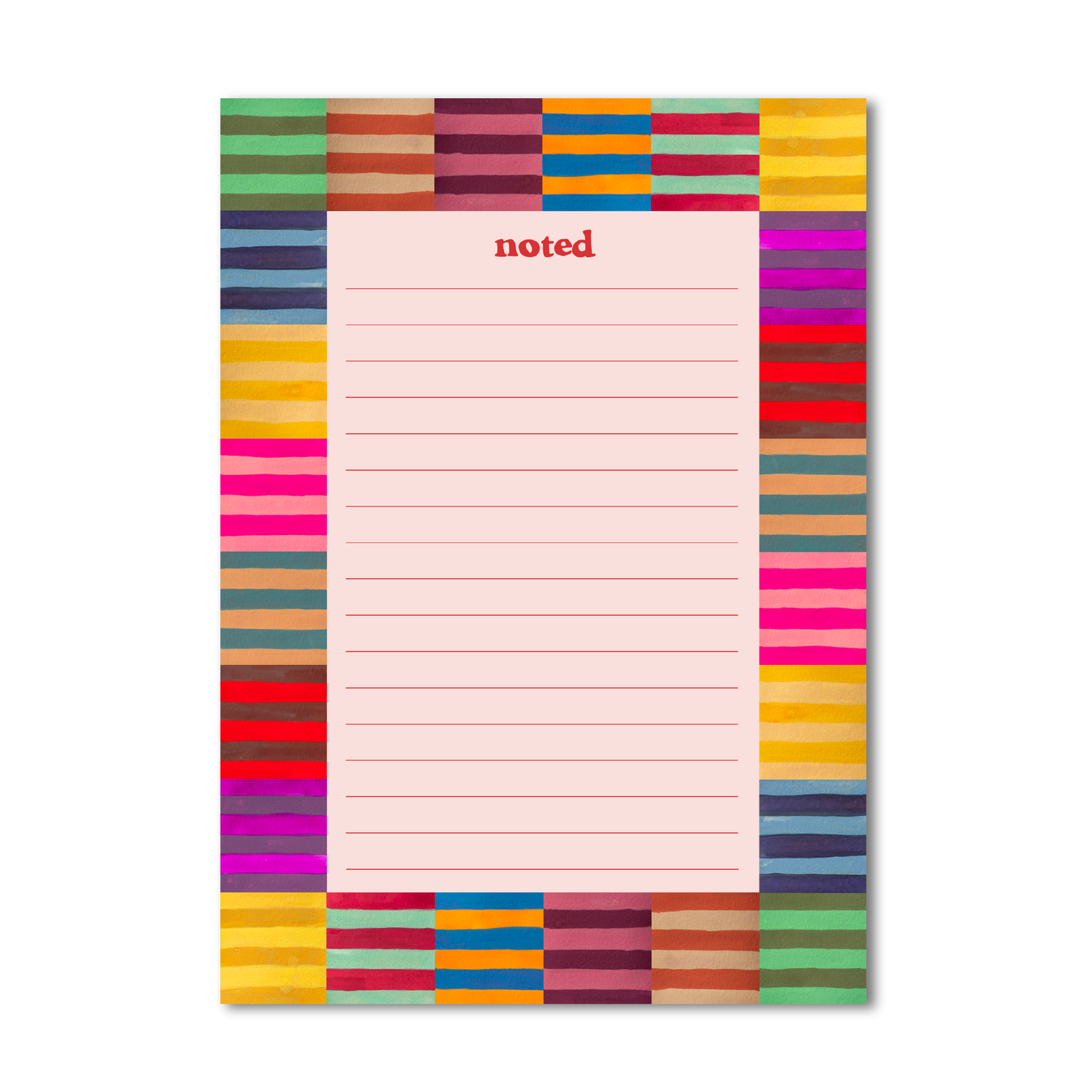 Multicolor Stripe Noted Notepad