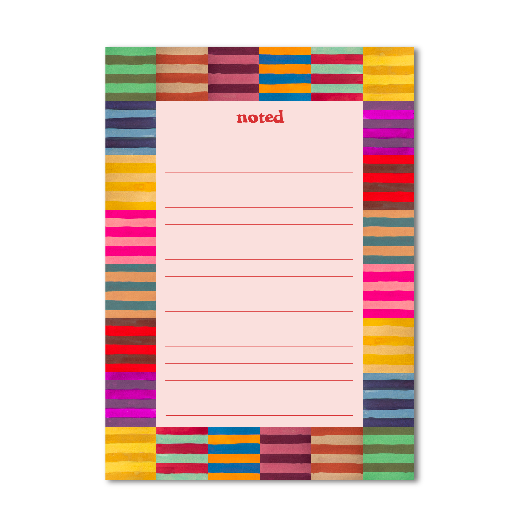 Multicolor Stripe Noted Notepad