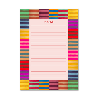 Multicolor Stripe Noted Notepad