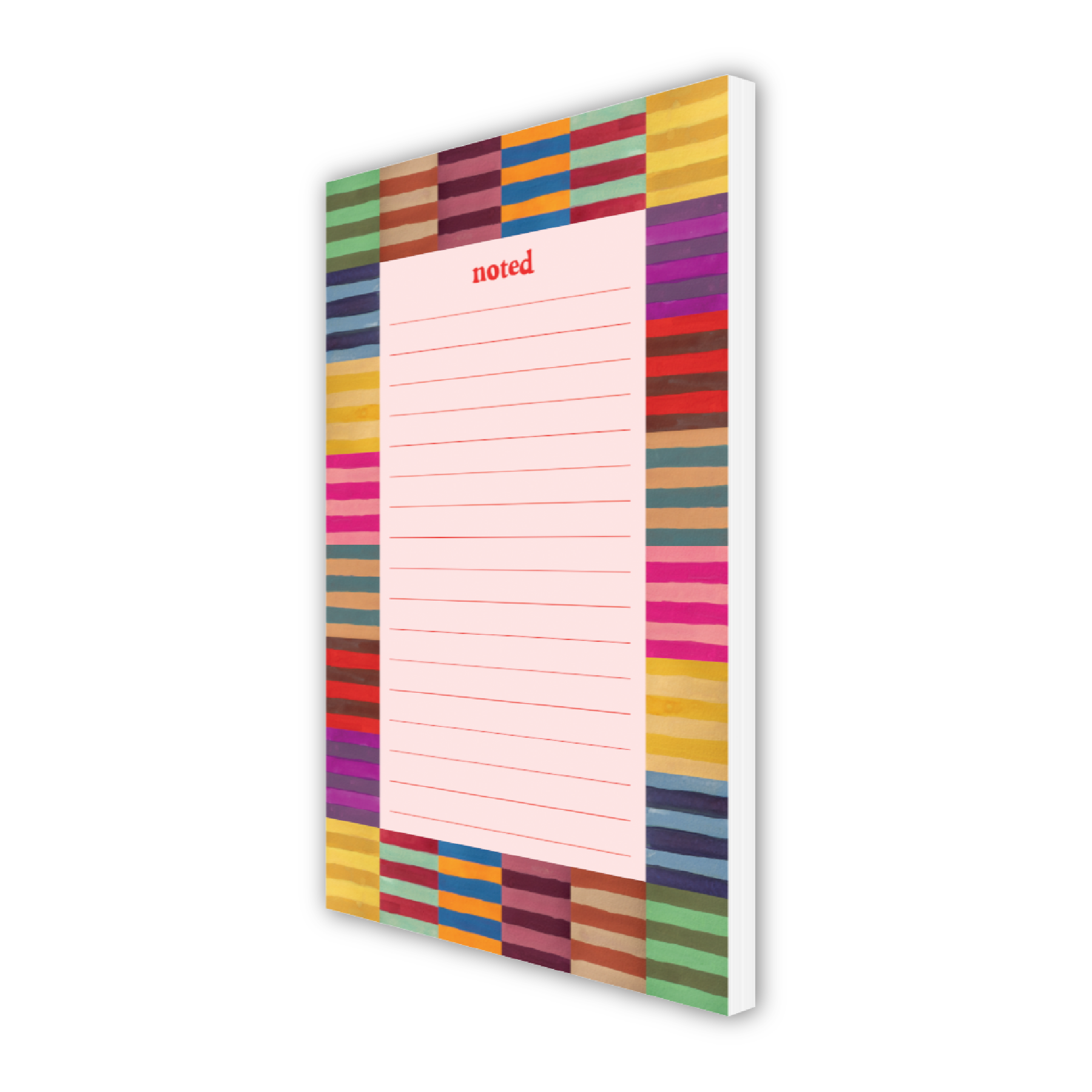 Multicolor Stripe Noted Notepad