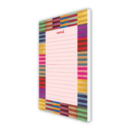 Multicolor Stripe Noted Notepad