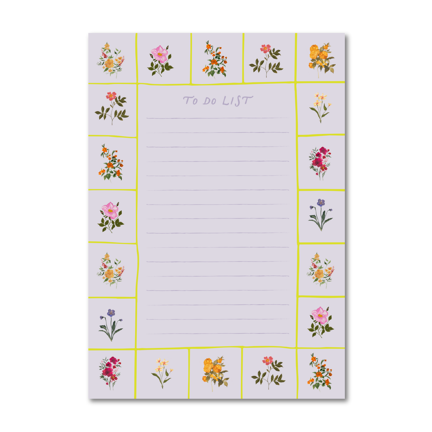 Floral To Do List Notepad