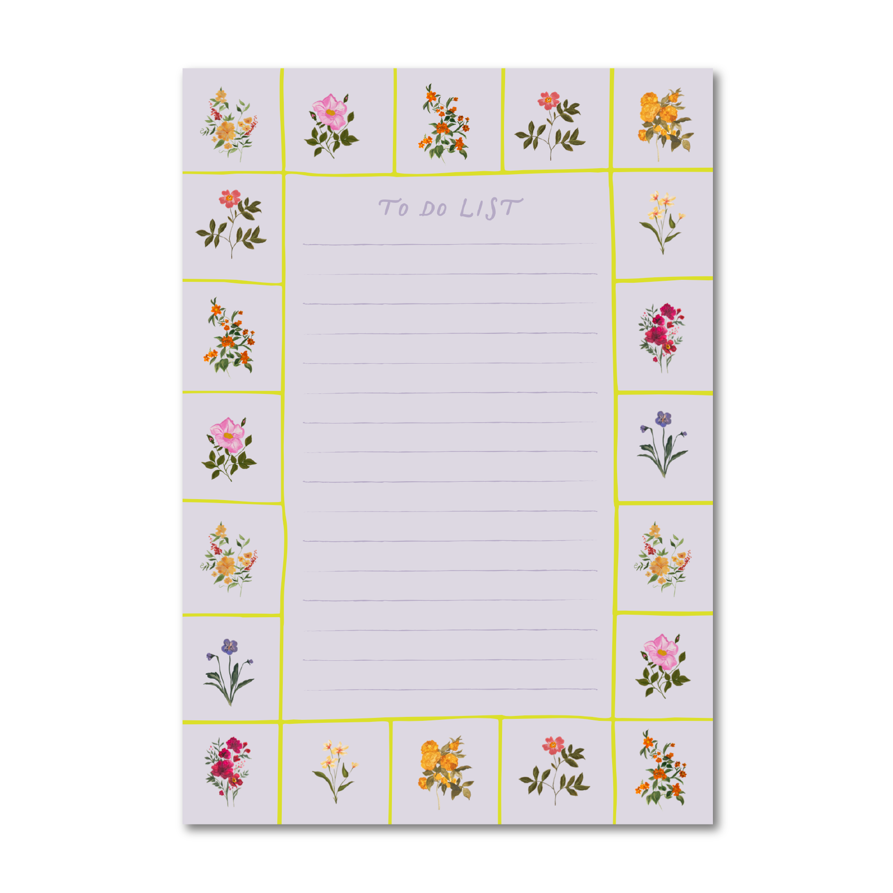 Floral To Do List Notepad