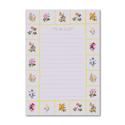 Floral To Do List Notepad