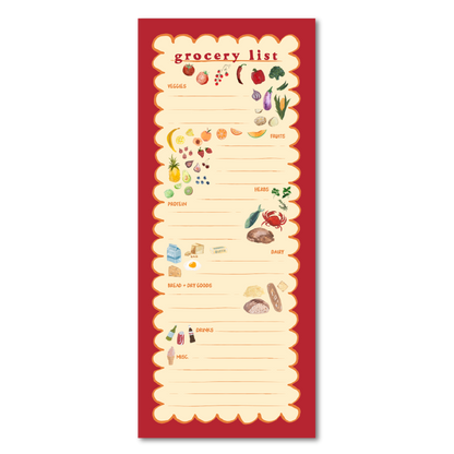 Foodie Illustrations Grocery List Notepad