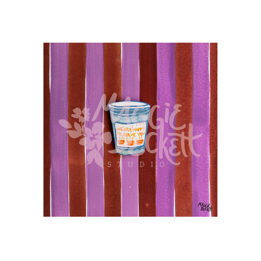 NYC Coffee and Stripes Art Print