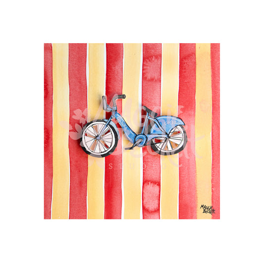 NYC Citi Bike and Stripes Art Print