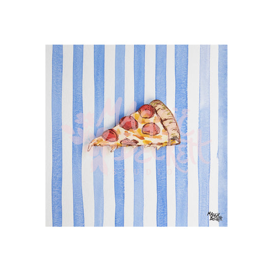 NYC Pizza and Stripes Art Print