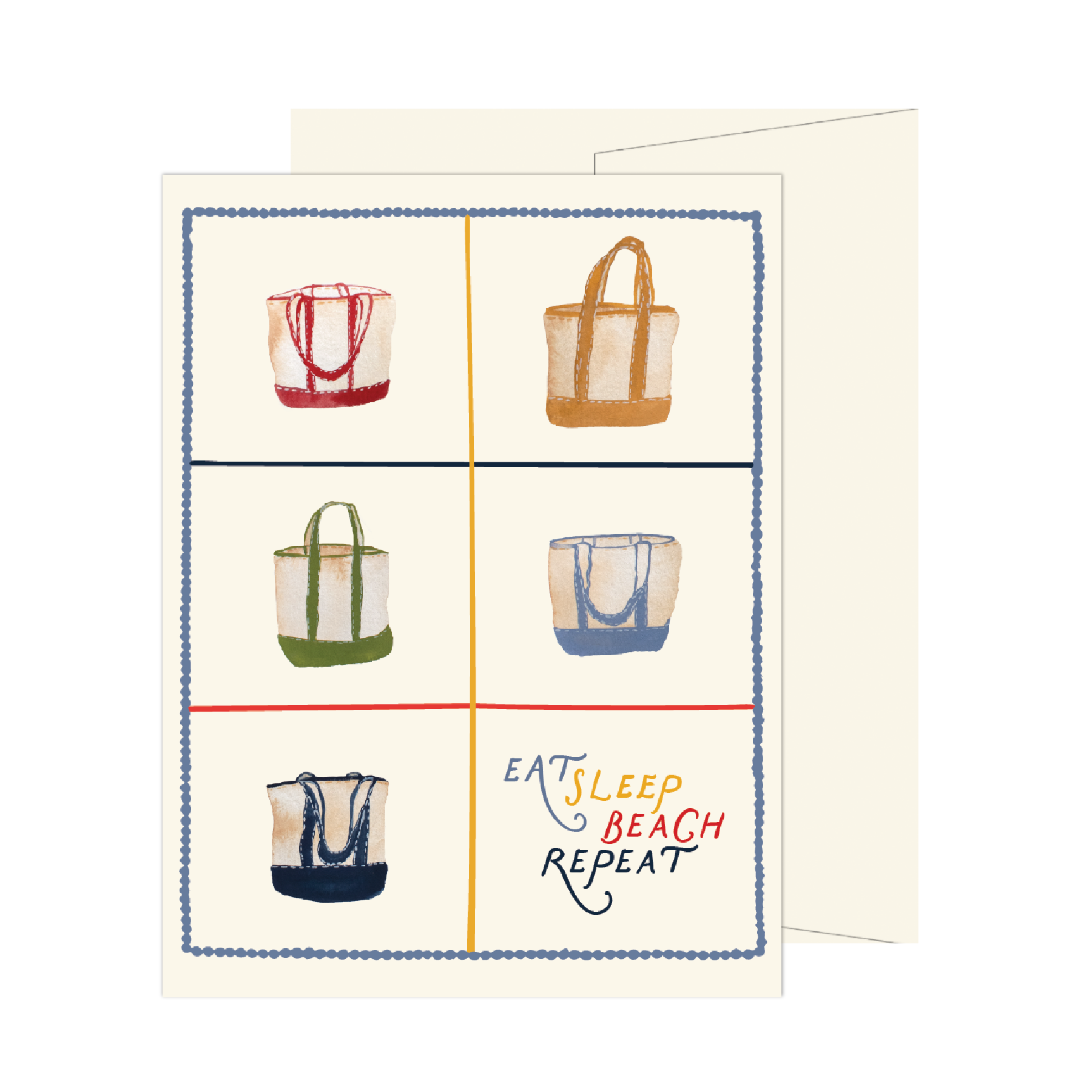 Eat, Sleep, Beach, Repeat Tote Card