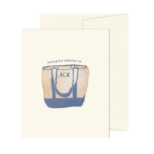 Nantucket Beach Tote Card