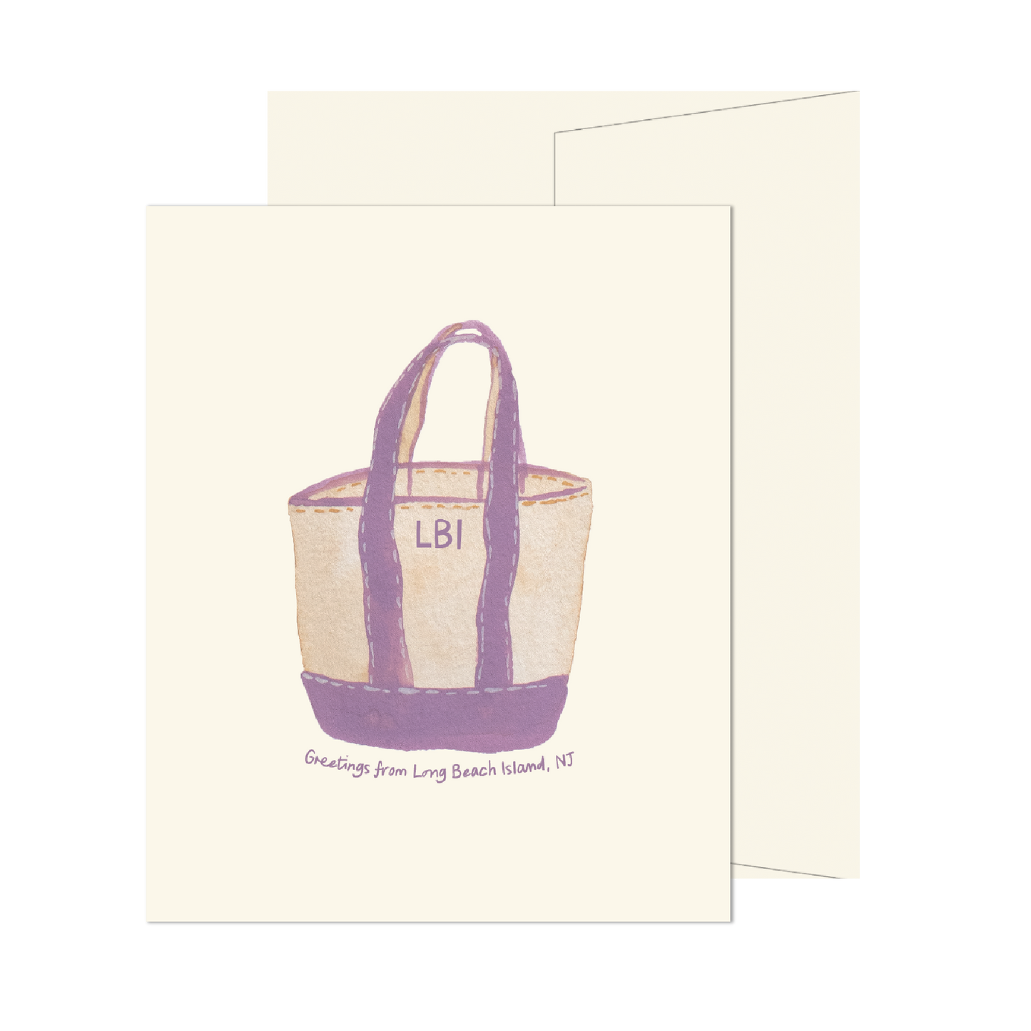 Long Beach Island Beach Tote Card