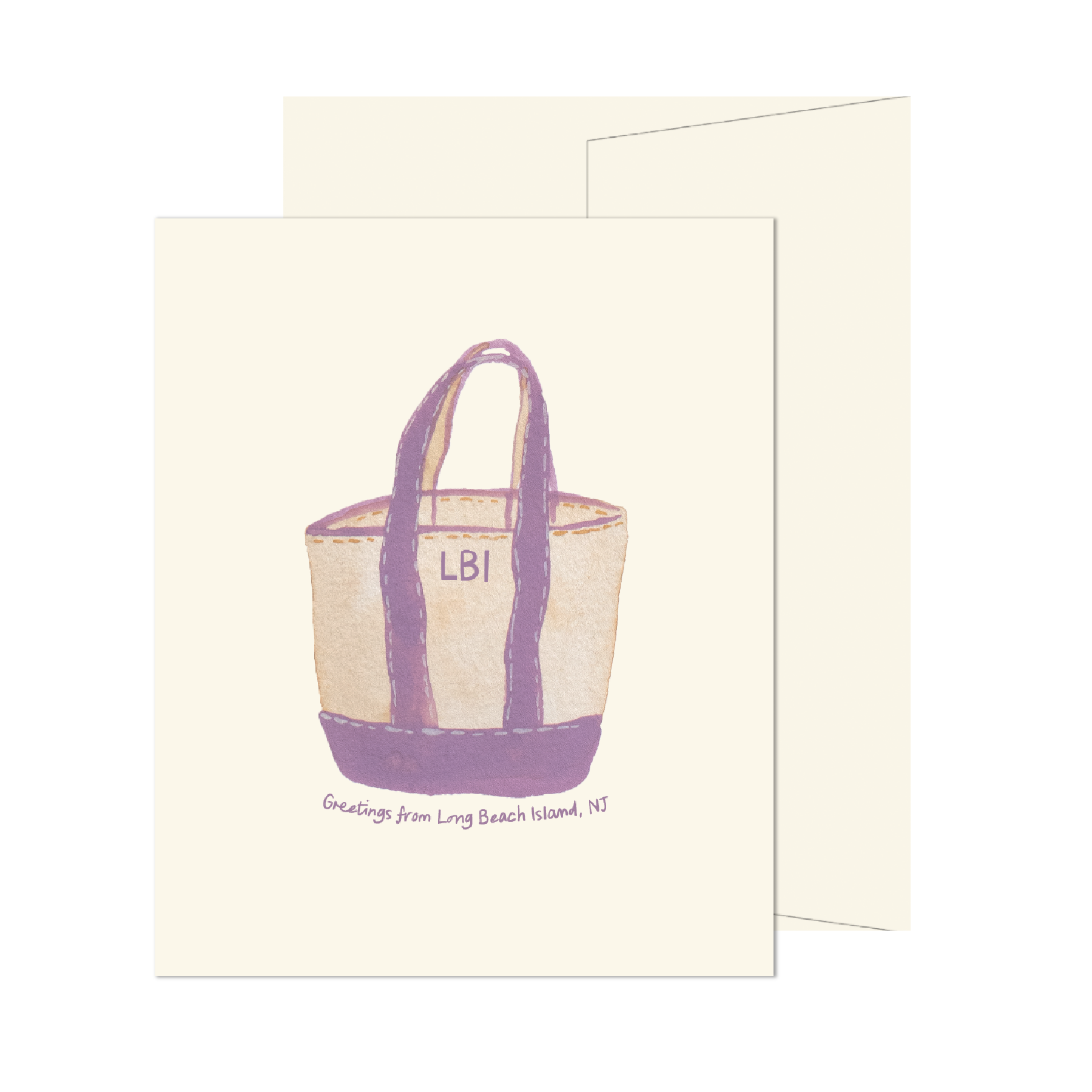 Long Beach Island Beach Tote Card