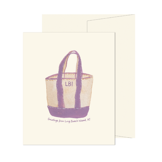 Long Beach Island Beach Tote Card