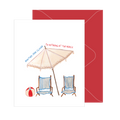 One Year Closer to Retiring at the Beach Birthday Card