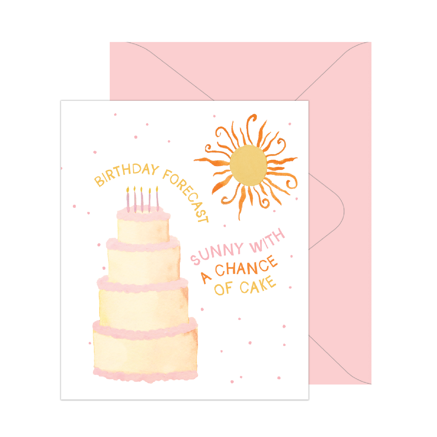 Sunny With a Chance of Cake Birthday Card