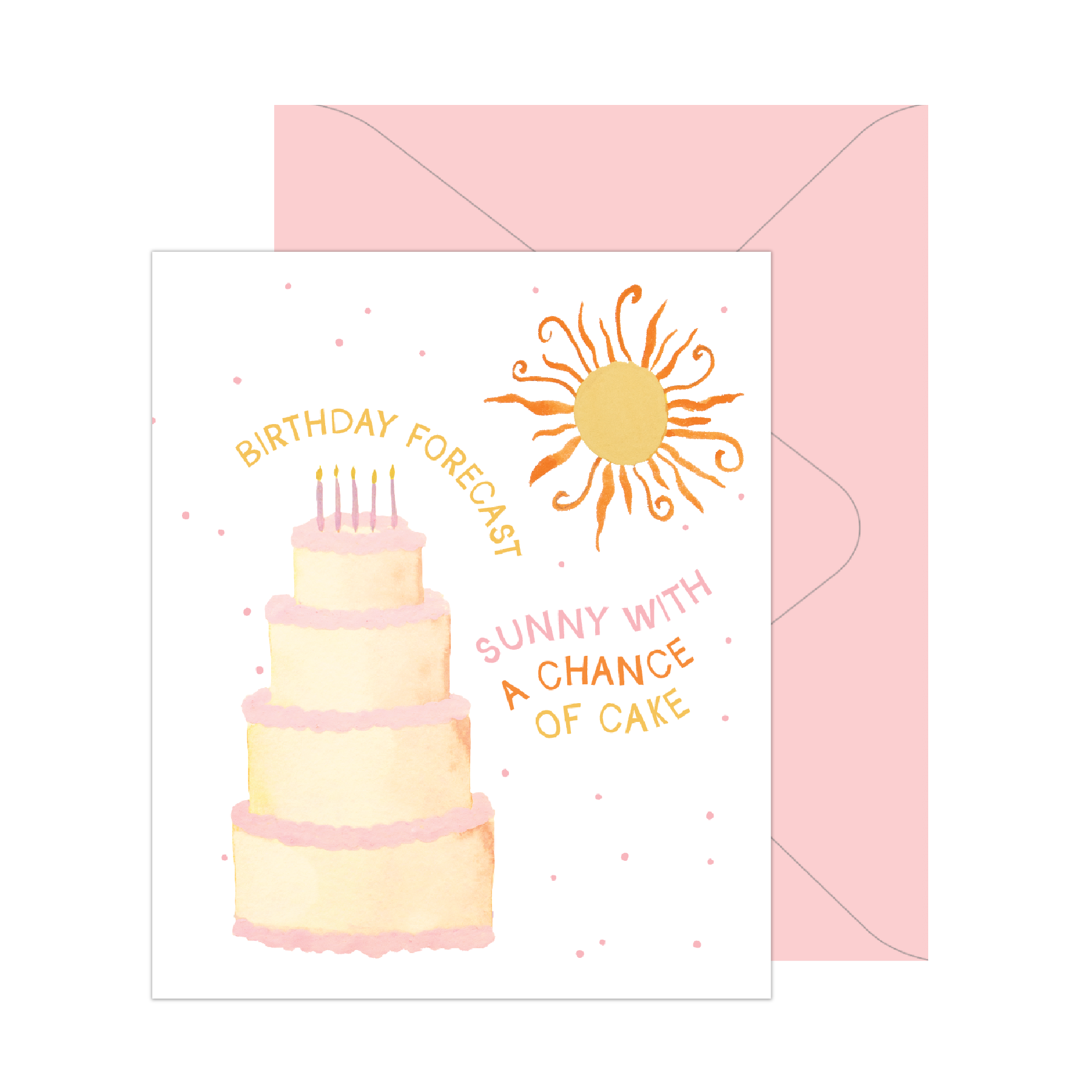 Sunny With a Chance of Cake Birthday Card