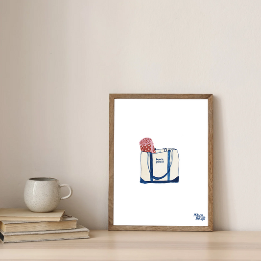 Beach Please Art Print