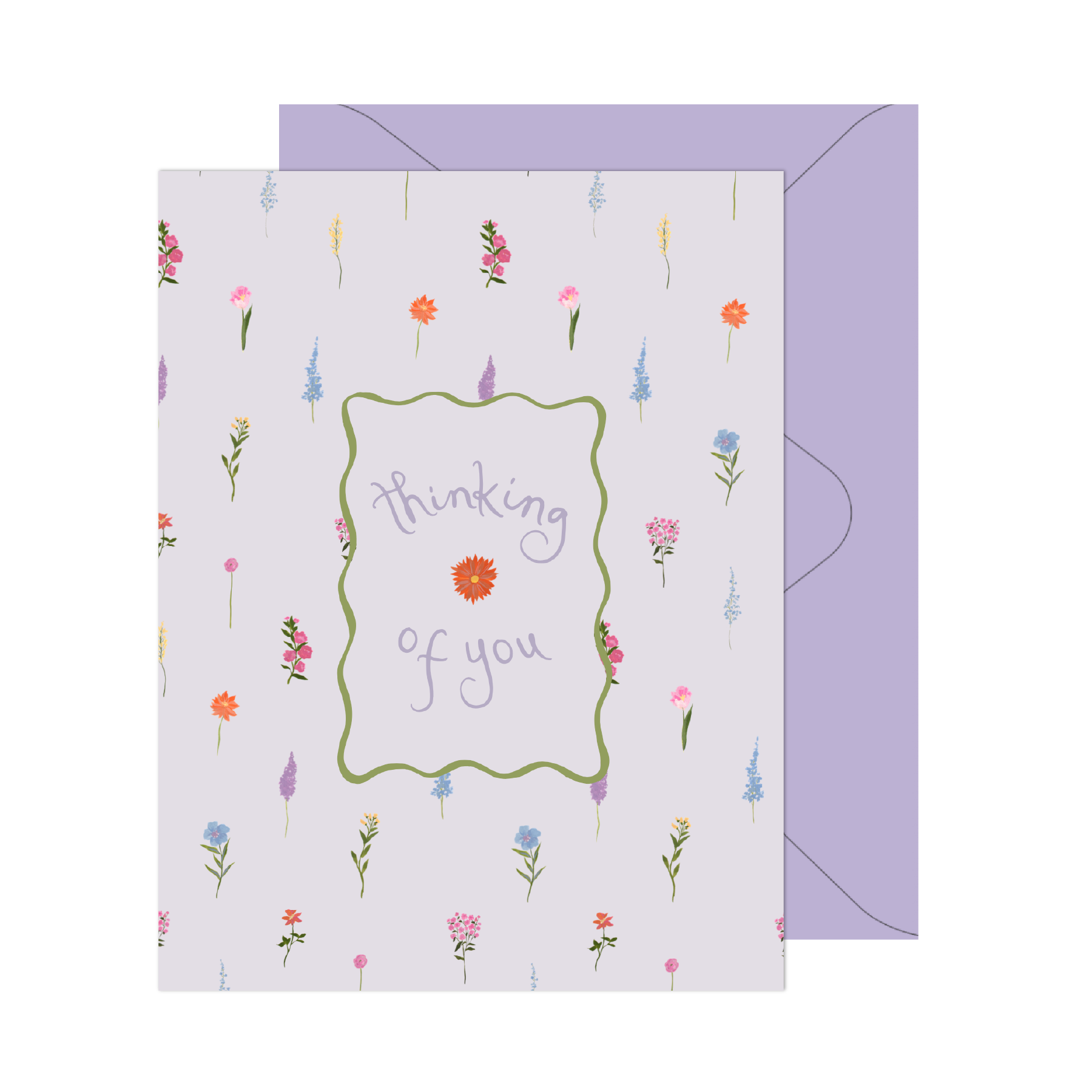 Thinking of You Lilac Flower Card