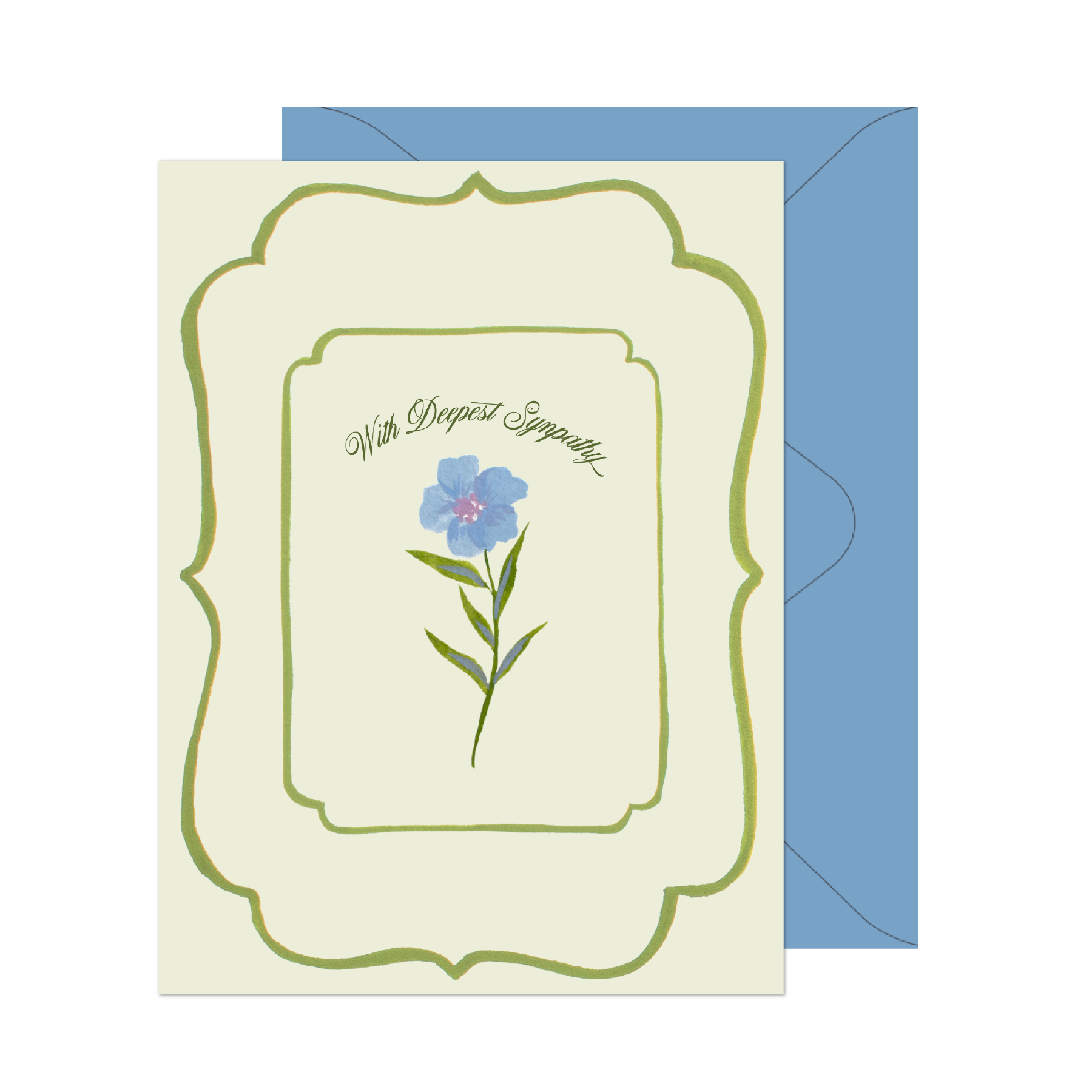 With Deepest Sympathy Flower Card