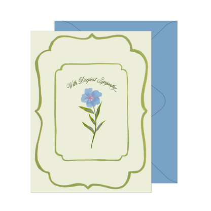 With Deepest Sympathy Flower Card