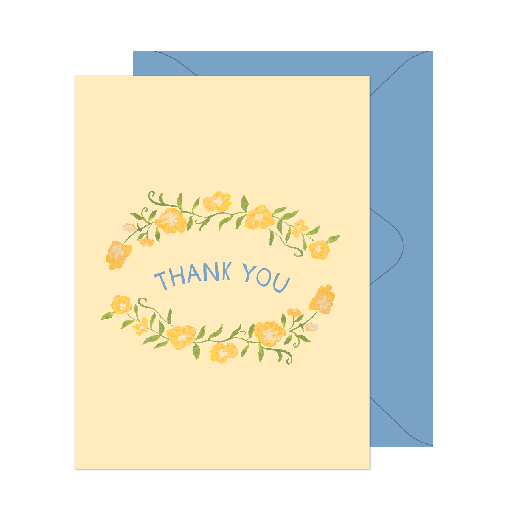 Yellow Flowers Thank You Card