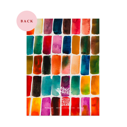 Watercolor Color Block Thank You Card