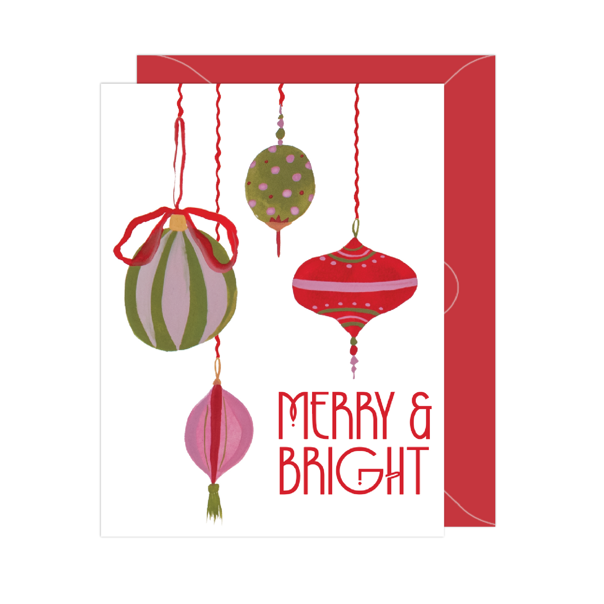 Merry & Bright Ornaments Card